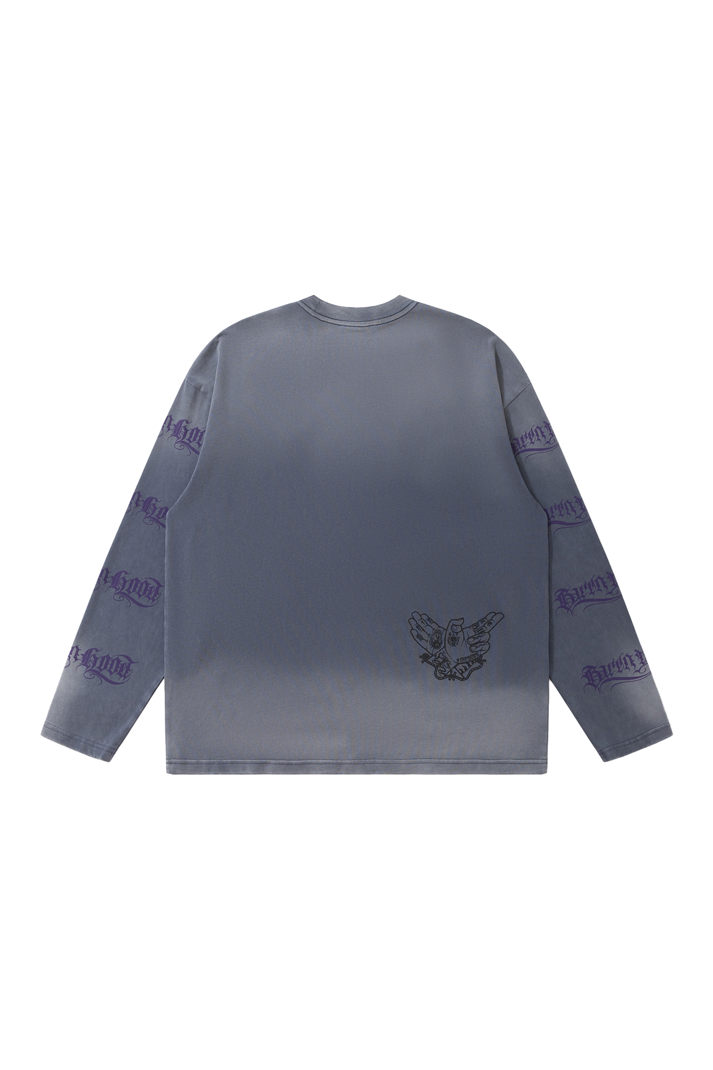 BURNIN Dyeing Distressed Community Culture Sweatshirt - PSYLOS 1, BURNIN Dyeing Distressed Community Culture Sweatshirt, Sweatshirts, Burnin, PSYLOS 1